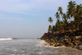 India Varkala Kerala, view from Odayam beach Royalty Free Stock Photo