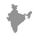 India vector graphic map with geometric style