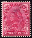 India Victorian Postage stamp Royalty Free Stock Photo