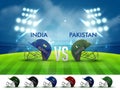 India VS Pakistan Cricket Match concept.