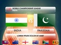 India VS Pakistan Cricket Match concept.