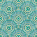 Ethnic circle shapes seamless geometric pattern. Royalty Free Stock Photo