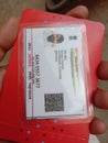 Indian adhaar card issued by Indian goverment Royalty Free Stock Photo