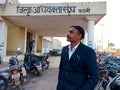 an indian advocate wearing black blazer standing in district advocates association in india January 2020