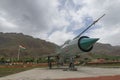 Indian air force fighter plave kept as a memorial near Kargil, Jammu and KAshmir, India