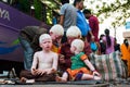 Indian albino family beg for money