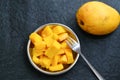 Indian Alphonso mango orange yellow color Royalty Free Stock Photo