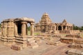 Indian ancient architeckture in the archaeological place in Pattadakal Royalty Free Stock Photo