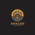 Indian Apache chief mascot esport logo design Royalty Free Stock Photo