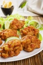 Indian Appetizer Onion Bhajias Royalty Free Stock Photo