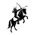 Indian archers riding horses vector Royalty Free Stock Photo