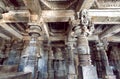 Indian architecture, 12th century stone temple Hoysaleswara with ancient columns, India