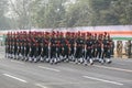 Indian Army Officers preparing for taking part in the upcoming Indian Republic Day parade at Indira Gandhi Sarani, Kolkata, West