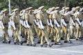 Indian army practices march past before Republic day