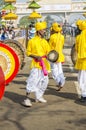 Indian artists playing traditional drums