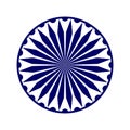 Indian Ashok Chakra in background