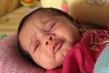 Indian asian small baby crying Royalty Free Stock Photo