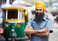 Indický rikša řidič muž 