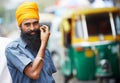 Indian auto rickshaw tut-tuk sikh driver man