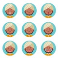 Indian Avatar With Various Expression