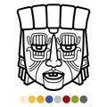 Indian aztec, african, mexican tribal mask