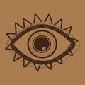 Indian aztec tribal eye Royalty Free Stock Photo