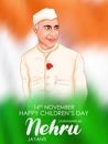 Indian background with Nation Hero and Freedom Fighter Jawaharlal Nehru Pride of India