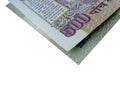 Indian Bank Note-INR 500 folded