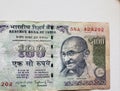 Indian banknote of 100 rupees