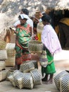 Indian basket market in the rural area