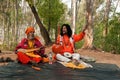 Indian baul folk singers Royalty Free Stock Photo