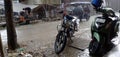 Indian Bazar place Havey rain Wash Bikes