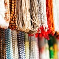 Indian beads in local market in Pushkar.