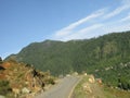 Indian kashmir roads Hill side with mountain s Royalty Free Stock Photo
