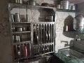 Indian beautiful kitchen in slum area Royalty Free Stock Photo