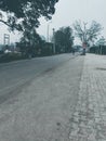 Indian  street road. Near by main highway.. Royalty Free Stock Photo