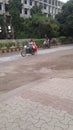 Indian beautiful street road, Solapur