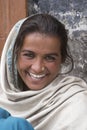 Indian beggar girl on the street in Leh, Ladakh. India Royalty Free Stock Photo