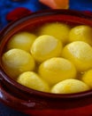 Indian Bengali dessert- Rajbhog in earthen pot kulhad Royalty Free Stock Photo