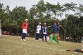 Indian Bengali Girls play in play ground in school