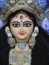 Indian bengali god durga mata traditional decoration blue solar saaj