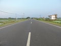 Indian bengali pitch road both side green nature beauti rightside bachan sing dhaba