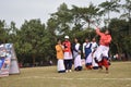 Indian Bengali School Girl playing nice moment Royalty Free Stock Photo