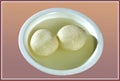 Indian Bengali sweets rasgulla Also Know as Rosogolla, Rasgulla is a Syrupy Dessert Royalty Free Stock Photo