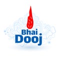 Indian bhai dooj festival tilak background card design