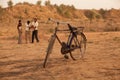 Indian Bicycle with boys behind playing