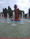 Indian Birla tempal gardan water fountains of Madhya Pradesh steat of India