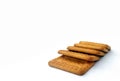 Indian biscuits stacked over white background Royalty Free Stock Photo