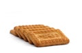 Indian biscuits stacked over white background Royalty Free Stock Photo