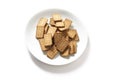 indian biscuits wheat biscuits in the plate white background Royalty Free Stock Photo